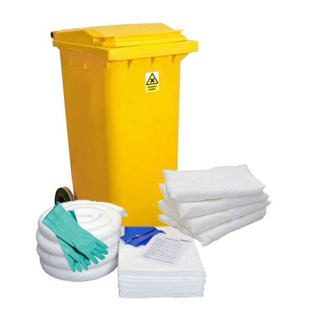 Universal Spill Kit in 240ltrs Capacity, Wheeled Bin