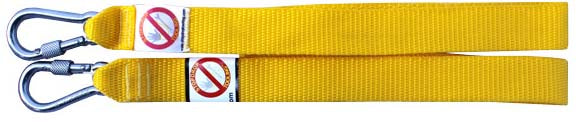 Stopdrop Yellow  Web Tool Lanyard with locking screw gated carabiner