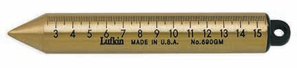 Plumb Bob, 20oz Inage Solid Brass Cylindrical Metric 590GM Lufkin