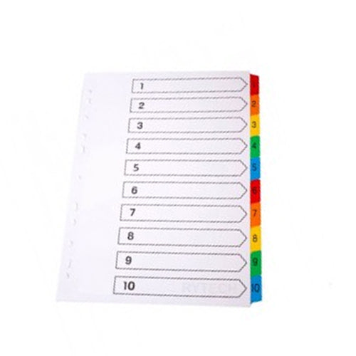 File Divider 1 - 10, Size A4