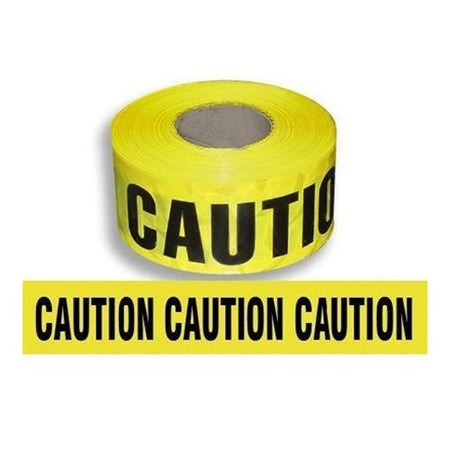 Barrier Tape Yellow with Caution Black Letters